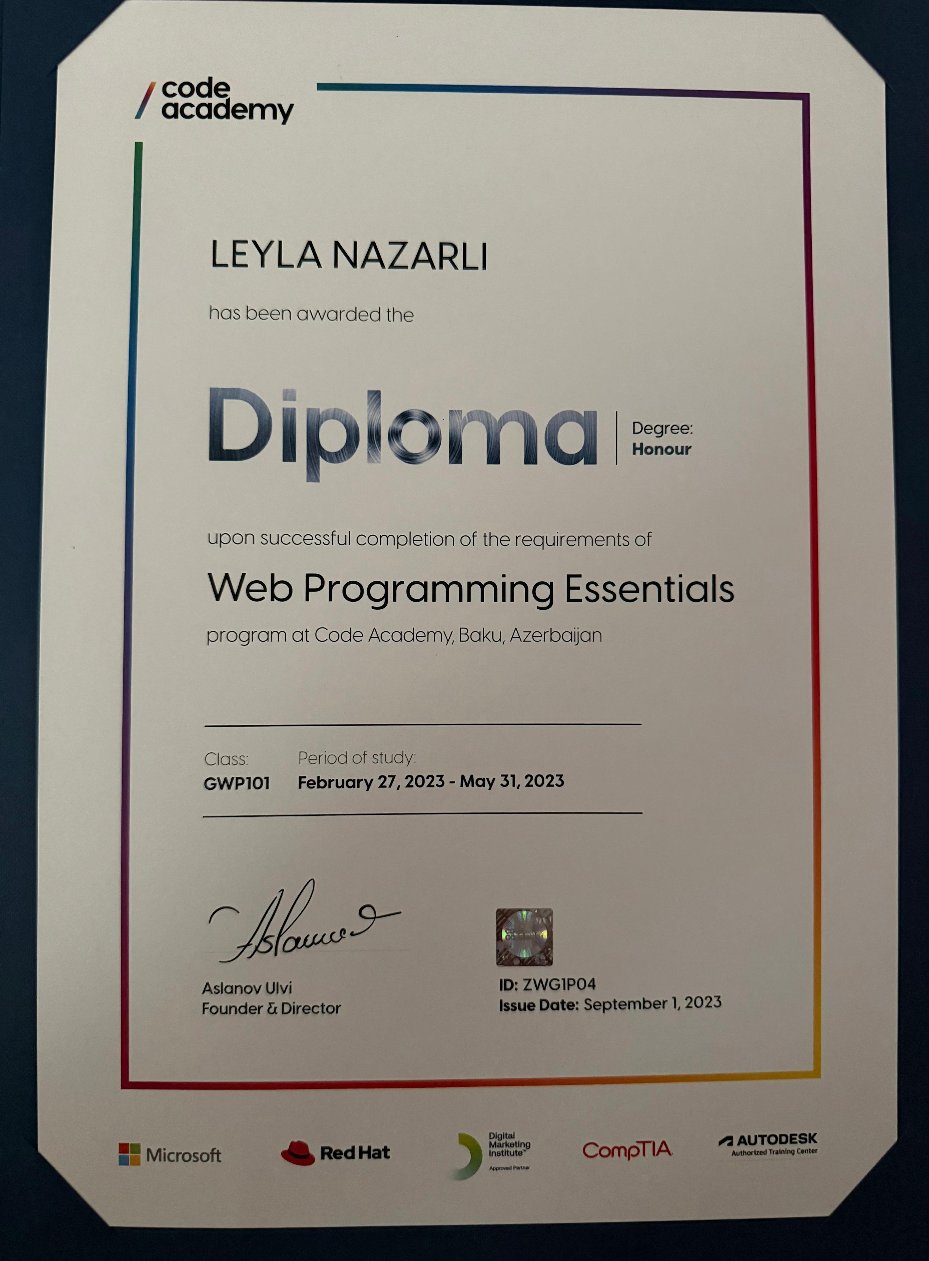 Code Academy Diploma